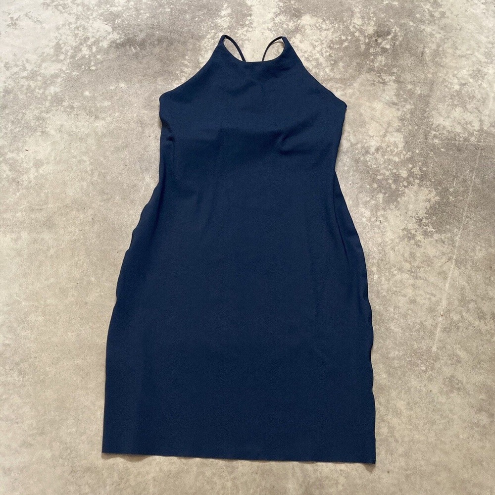 Rec Room Dress Womens Size Medium Navy Blue Racer Back Mini Casual Vacation